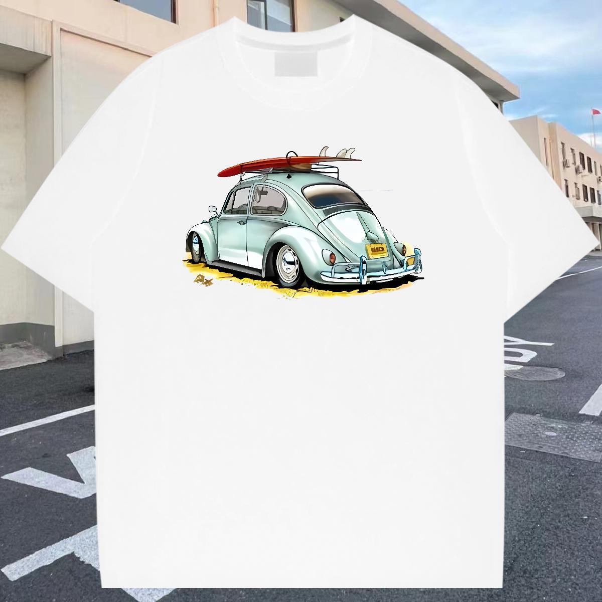 New Arrival T-Shirts for Men car Tops Shirt 230g Cotton Home Outdoor High Quality Skull Short Sleeve Soft Men Tees