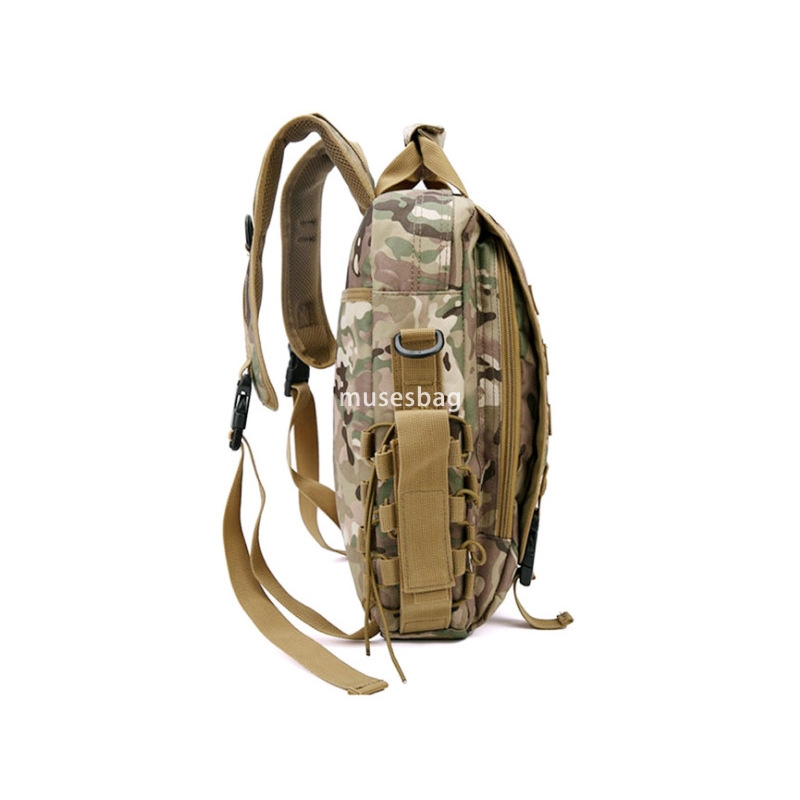 Men's single shoulder Crossbody Camo Tactical Bag Sports Outdoor Backpack Student Leisure Travel