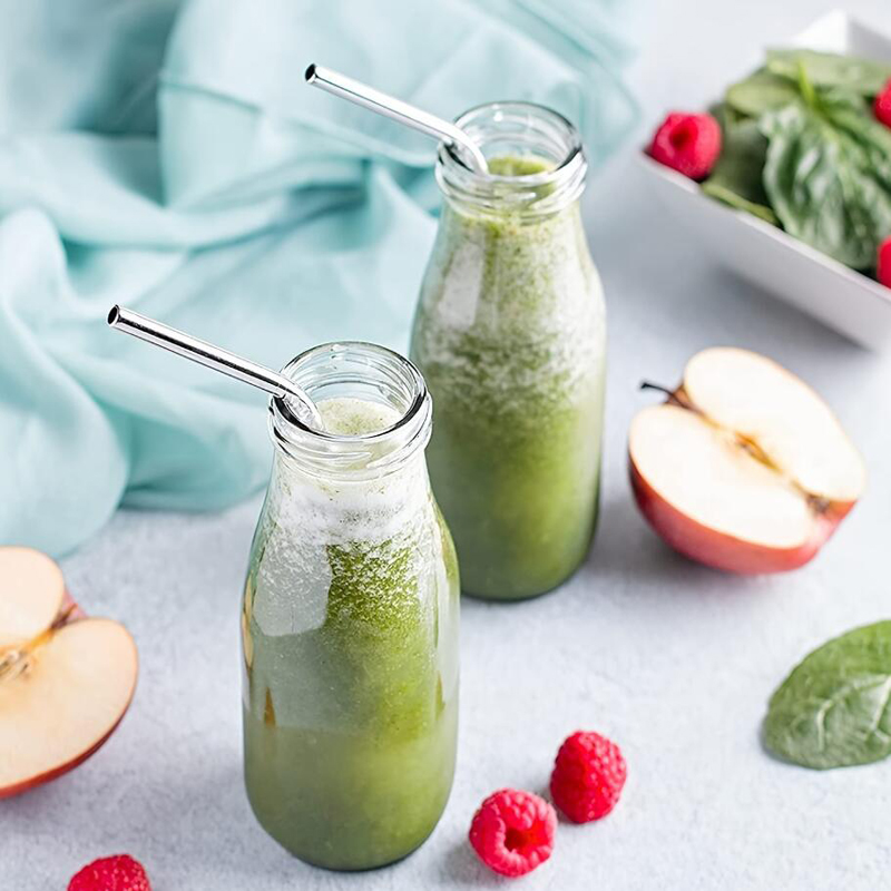 500pcs Stainless Steel Straw Steel Drinking Straws 8.5" 10g Reusable ECO Metal Drinking Straw Bar Drinks Party Stag