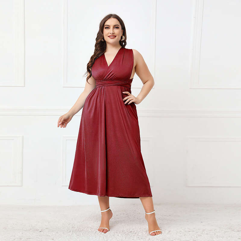 Versatile Multi Dressing Long Skirt Sexy Backless Dress Summer Tie Cross V-neck Mid Length Skirt Floral Dress Self-cultivation Sexy Oversize Dress