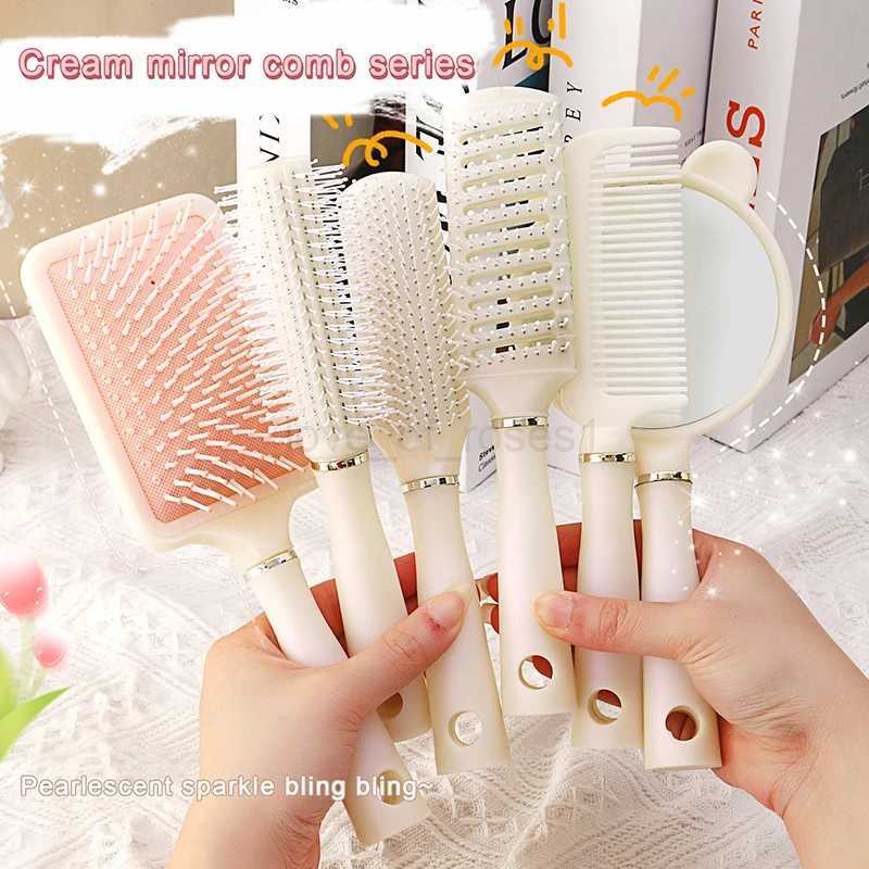 Donne Stilling Hair Styling Comb Pice Curly Curly Cuggero Cuscino Air Hollow-Out Pettine Anti-Tangro Anti-Tangu Statico Pettleding Toolm240727-image