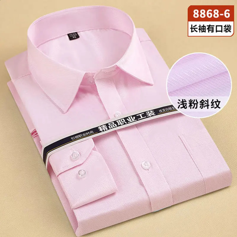 7XL 8XL Mens long-sleeved shirt Spring summer cotton plus-size business casual high-quality workwear wear fashion 240822