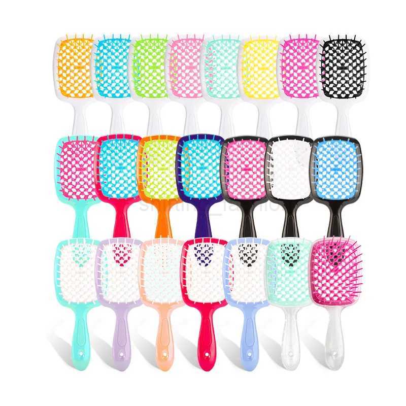 2pcs/set Janeke Massage Wet Dry Comb Demelante Original Comb Hollow Combs Curly Hair Brushes Salon Hair Styling ToolsCL240727