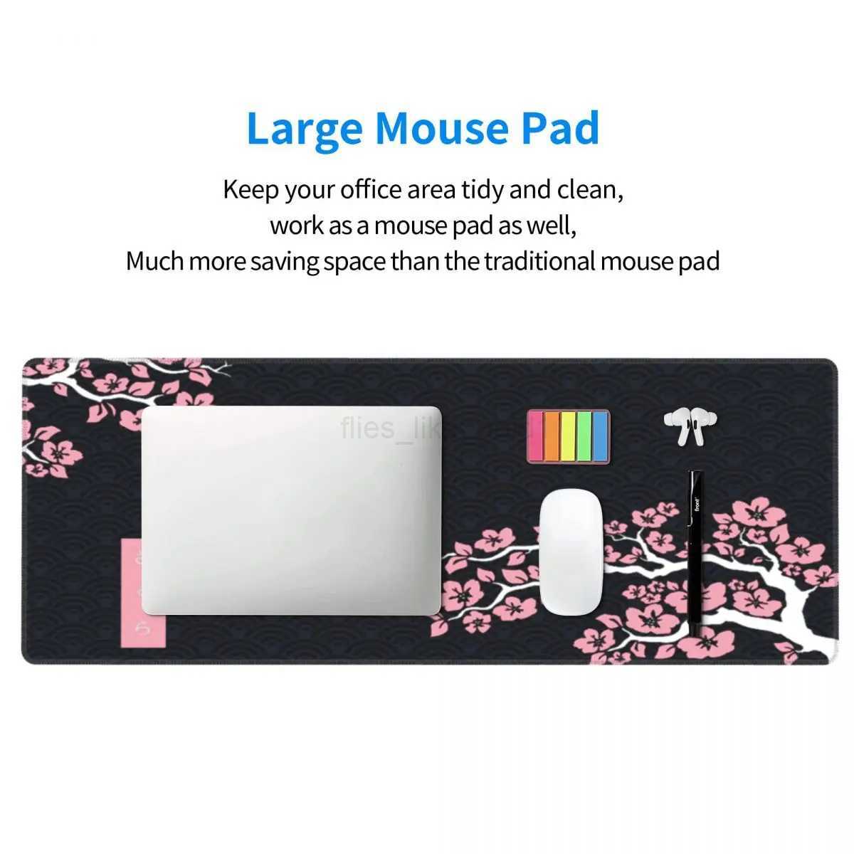 Large Gaming Mouse Pad XXL Sakura Desk Mat Computer Keyboard Mat Pink Cherry Blossom Mouse Mat Big Mousepad Gamer 300x800 CarpetM240727