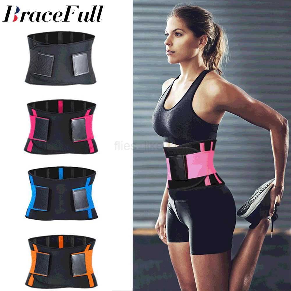 Lumbar Support Belt Lower Back Brace Abdominal Binder Men Women Waist Trainer Corset Sweat Slim Belt for Sports Gym Pain ReliefL240727