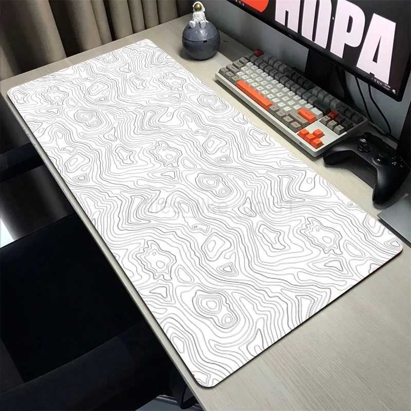 Topographic Map Art Mouse Pad Gamer Mousepad Pc Gaming Accesorios Desk Mat Computer Keyboard Deskmat Locking Edge Soft Mause PedM240727