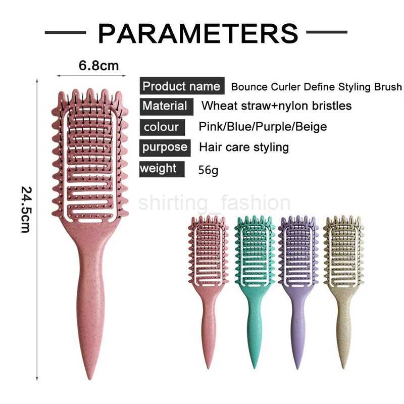 2pcs Curl Defining Brush Boar Bristle Hair Brush Styling Brush Curl Define Styling Comb Shaping and Defining Curls Brushes CombCL240727