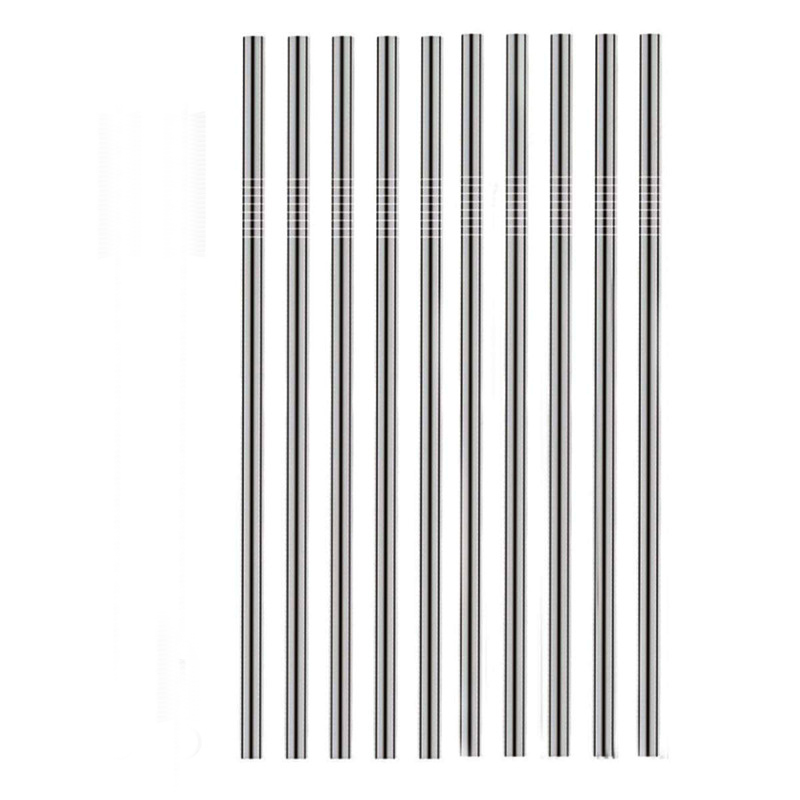 500pcs Stainless Steel Straw Steel Drinking Straws 8.5" 10g Reusable ECO Metal Drinking Straw Bar Drinks Party Stag