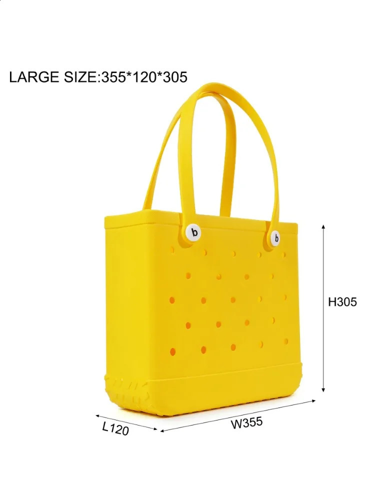 Handbag Pouch Shopping Shoulder Bag Large Boggs Summer EVA Beach Basket Women Picnic Tote Holes Waterproof 2025