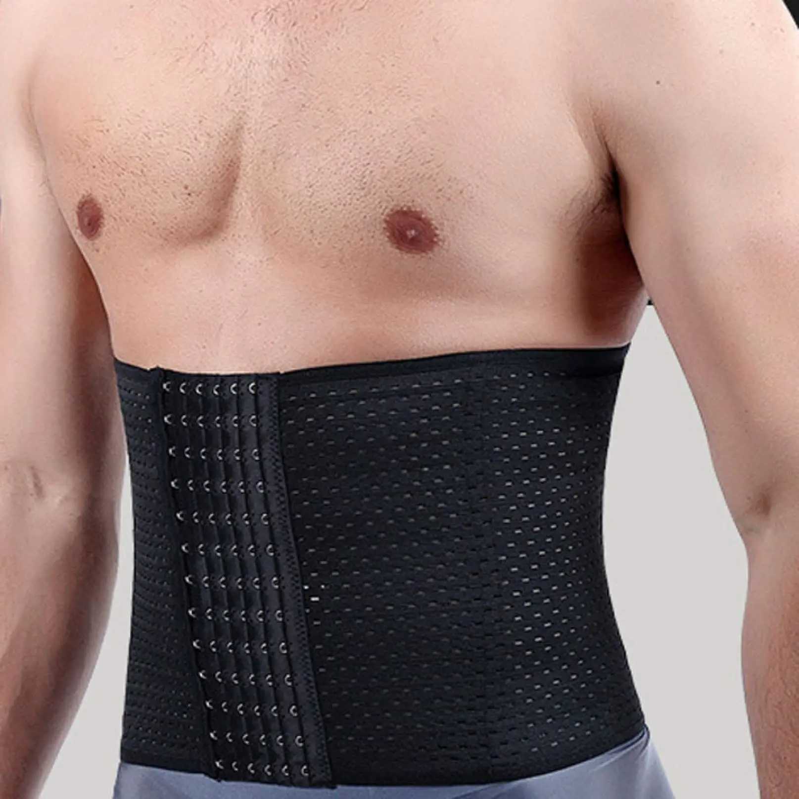 Men Compression Shapewear Waist Trainer Trimmer Belt Corset For Abdomen Belly Shapers Tummy Control Fitness Slimming Body ShaperL240727