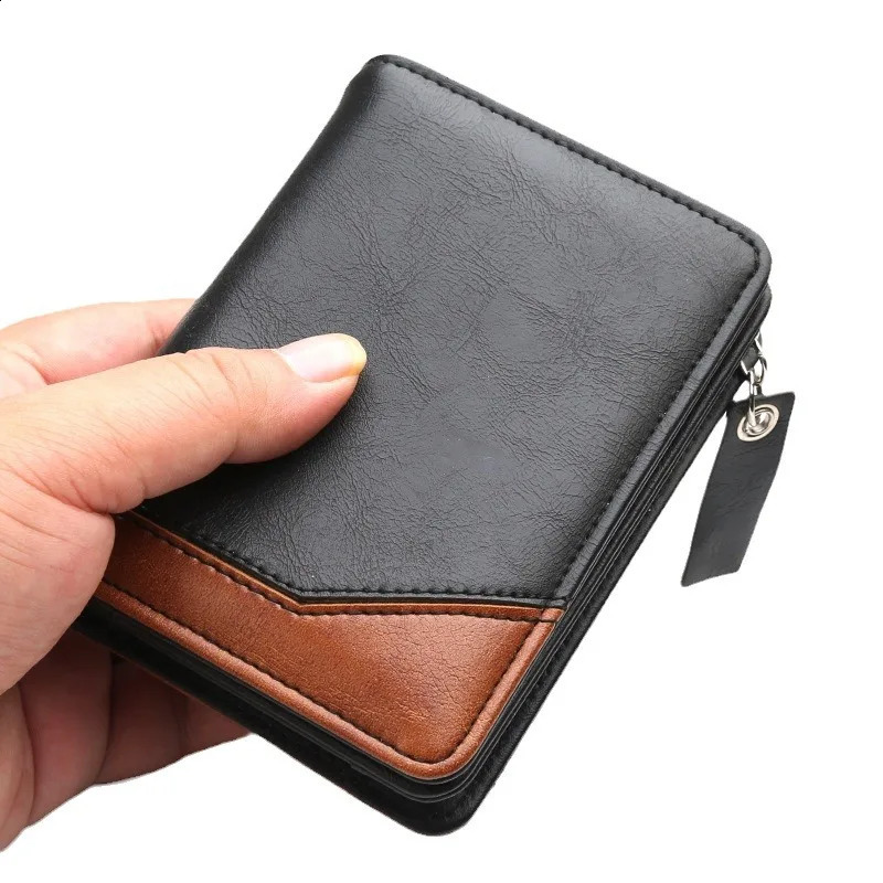 Mens Wallet Gentleman Retro Minimalist Multi Slot Billfold Short Fashionable Youth Large Capacity Money Bag 12935cm 240727