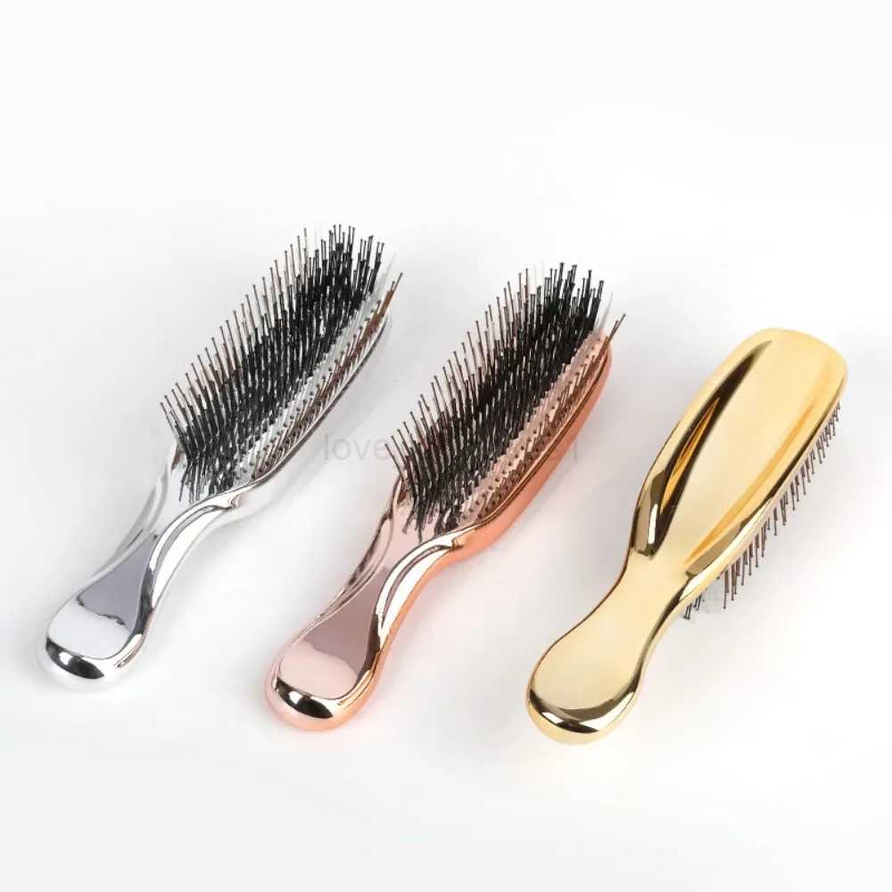 Upscale Luxury Style Massage Comb Fine Air Cushion Comb Large Comb Electroplated Crafted Wet And Dry Hair CombsM240727