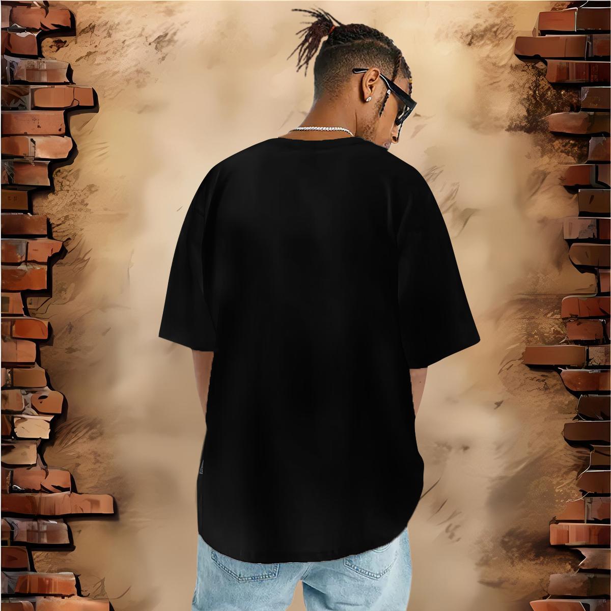 Cool Design Men Clothes T-Shirt 230g Pure Cotton Daily Wear Breathable T-Shirts for Men Black Oversized Designer Clothings