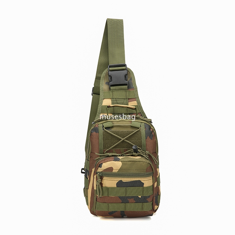 Foreign trade men's chest bag outdoor sports large capacity waterproof wear-resistant camouflage chest bag multi-functional military fan tactical
