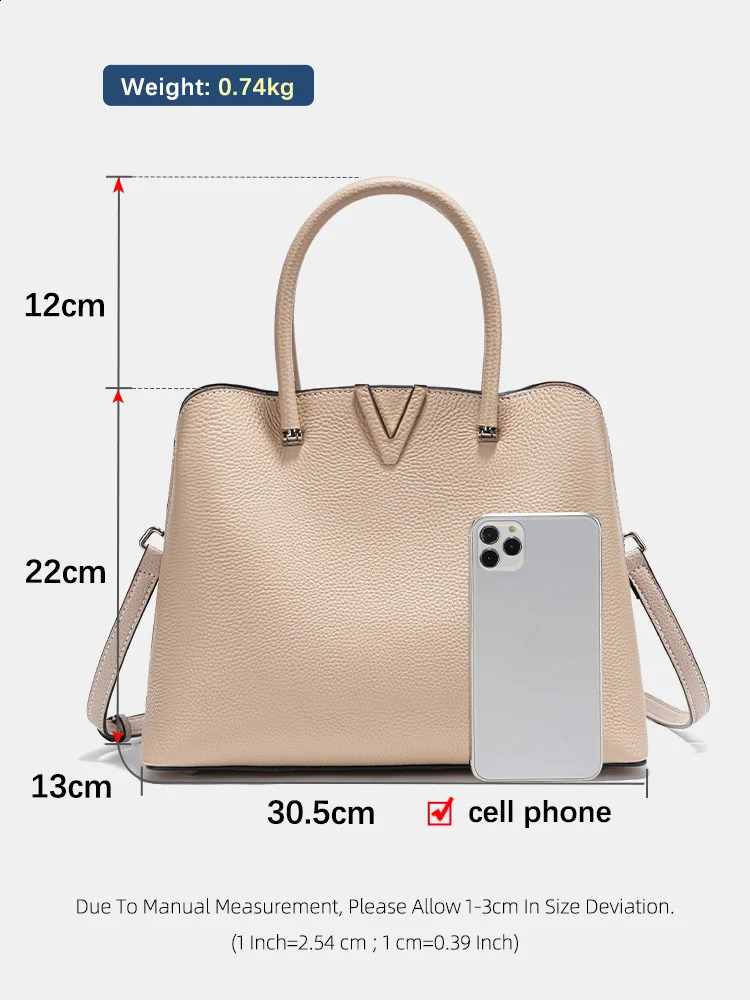 Zency Fashion Women Shoulder Bag 100% Genuine Leather Large Capacity Handbag Multi Pocket Satchel Tote Cross body Green 240727