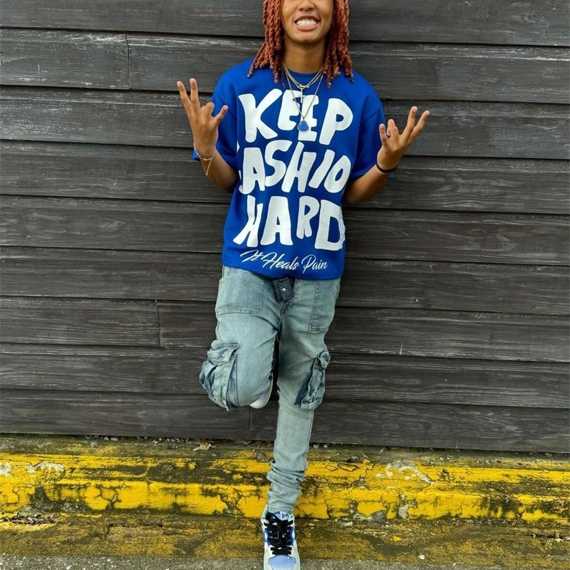 Harajuku high street gothic streetwear y2k top oversized short letter print graphic t shirts korean shirt men clothing 240726