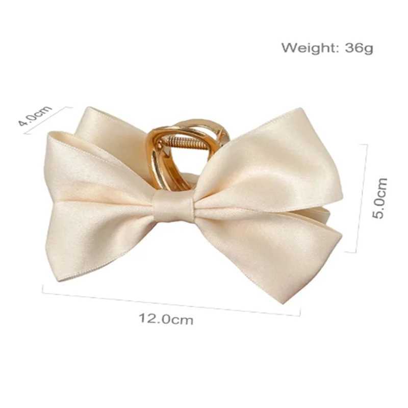 1 fashionable satin bow hair clip a brand new bow hair clip suitable for sweet girls and womens headwear giftsL240727