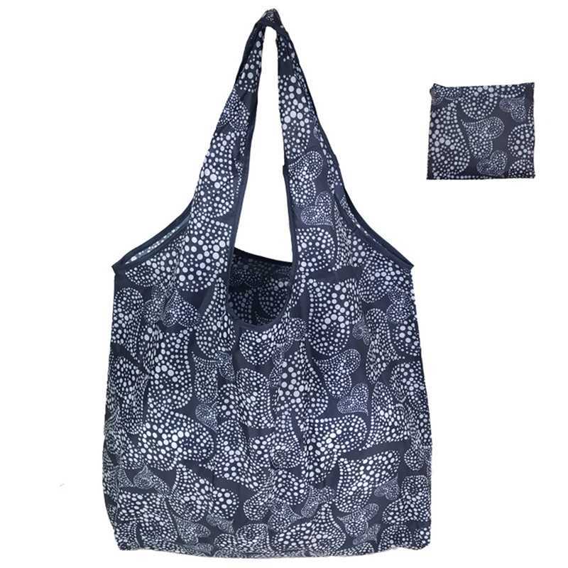 Foldable Shopping Bags Big Size Thick Large Tote ECO Reusable Polyester Portable Shoulder Womens Handbags Folding PouchXJ240727