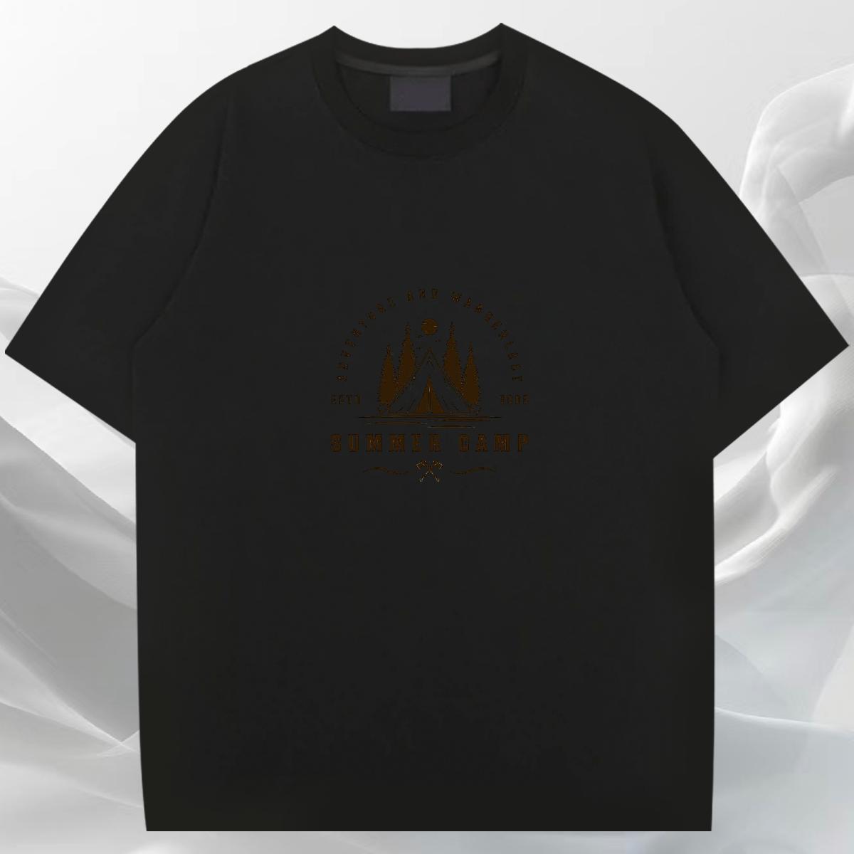 2024 Designer Man T Shirts mountains Tees 230g Cotton Daily Outfit Classic Custom Printed O-Neck Short Sleeve Tshirt for Man Woman