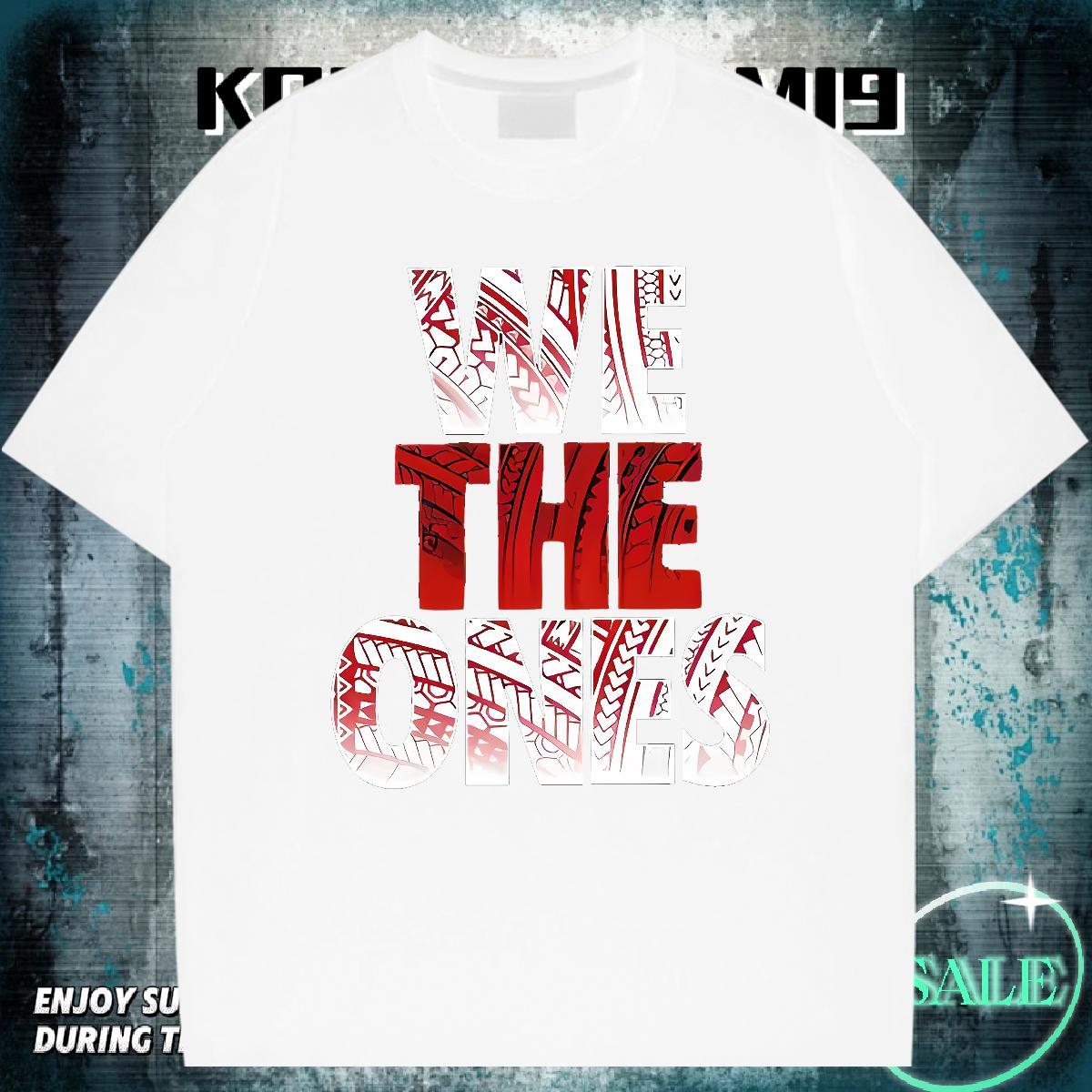 Casual New T-Shirts letter Tees 230g 100% Cotton Sports Casual Classic Plus Size Cartoon Crew Neck Men Clothes T-Shirt
