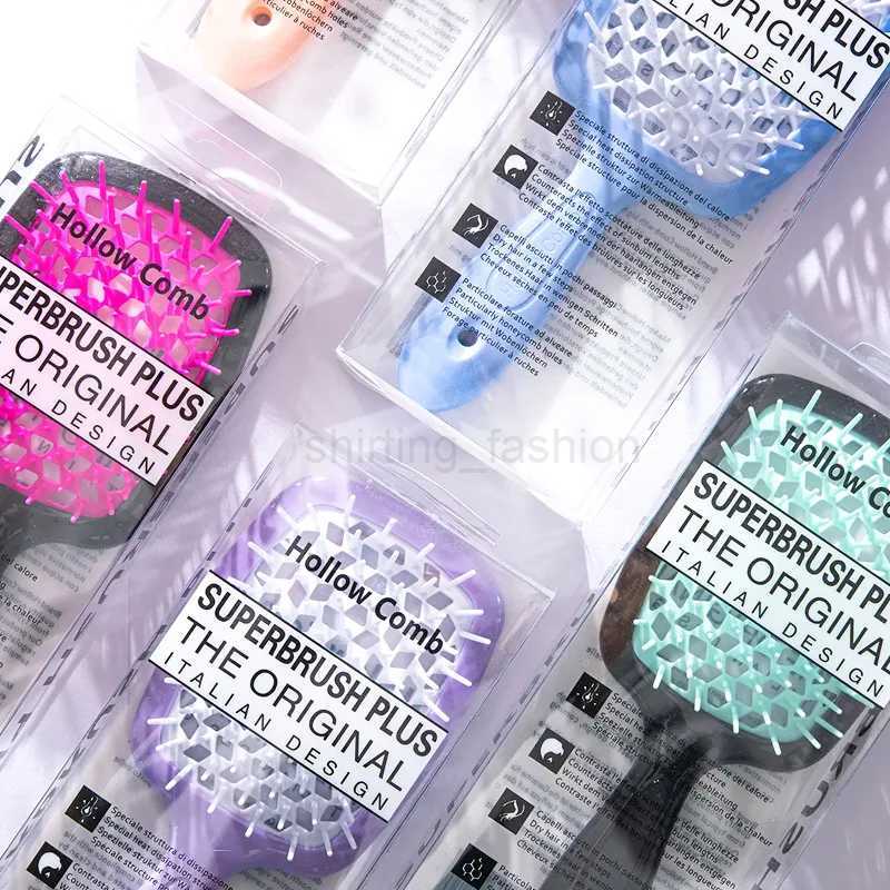 2pcs/set Janeke Massage Wet Dry Comb Demelante Original Comb Hollow Combs Curly Hair Brushes Salon Hair Styling ToolsCL240727