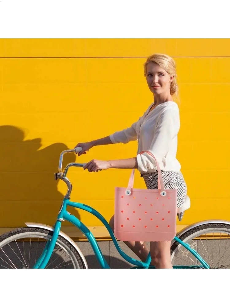 Handbag Pouch Shopping Shoulder Bag Large Boggs Summer EVA Beach Basket Women Picnic Tote Holes Waterproof 2025