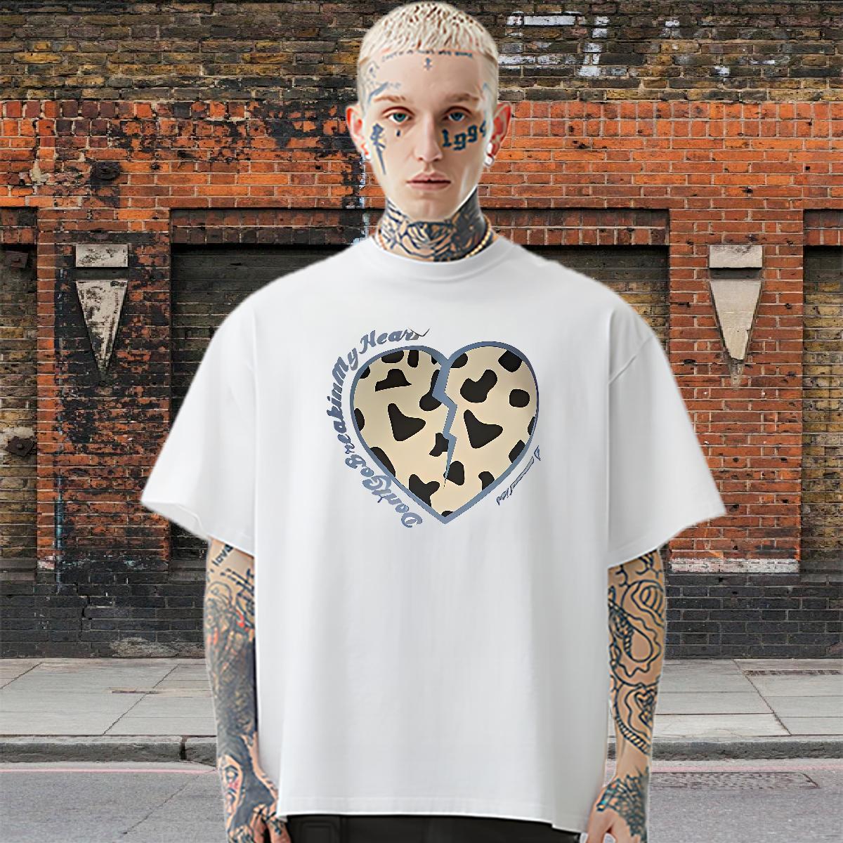 Classic Casual T-Shirts letter Tee Shirt 230g Cotton Casual Beach Wholesale Custom Printed Pure Cotton Tshirt for Man Woman