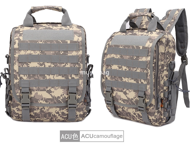 Men's single shoulder Crossbody Camo Tactical Bag Sports Outdoor Backpack Student Leisure Travel