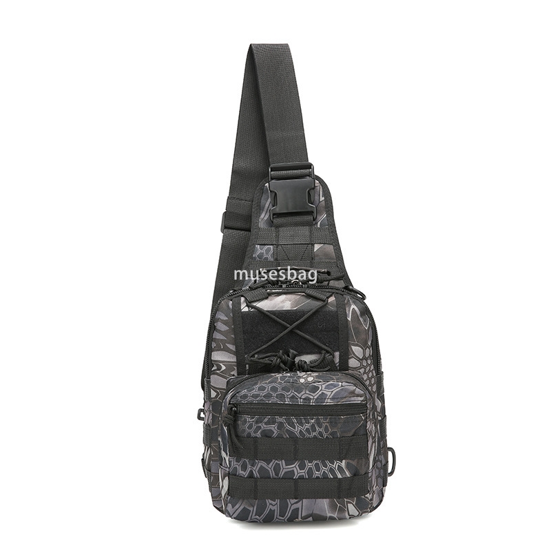 Foreign trade men's chest bag outdoor sports large capacity waterproof wear-resistant camouflage chest bag multi-functional military fan tactical