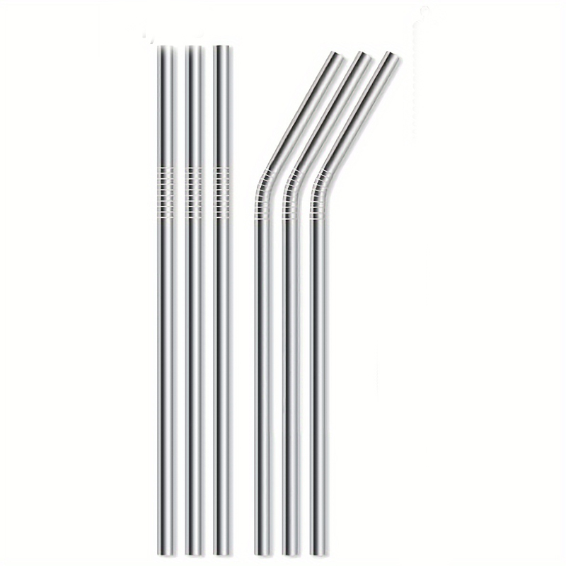 500pcs Stainless Steel Straw Steel Drinking Straws 8.5" 10g Reusable ECO Metal Drinking Straw Bar Drinks Party Stag