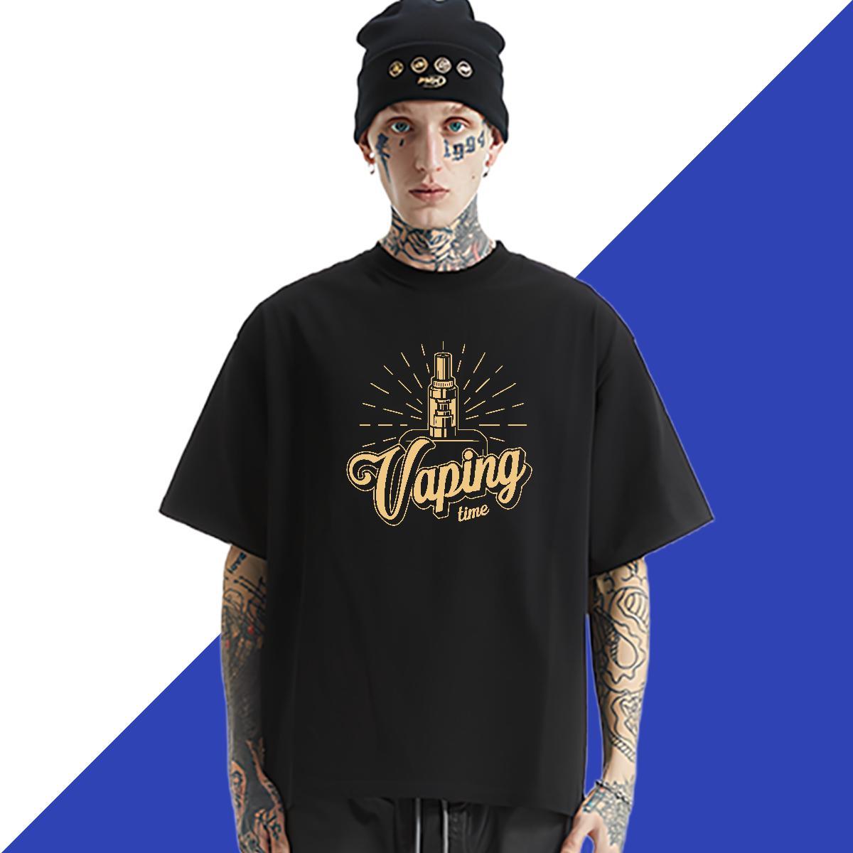 2024 Summer T-Shirts tool Tops 230g 100% Cotton Sport Cool Design Custom Printed O Neck Short Sleeves Men Tees
