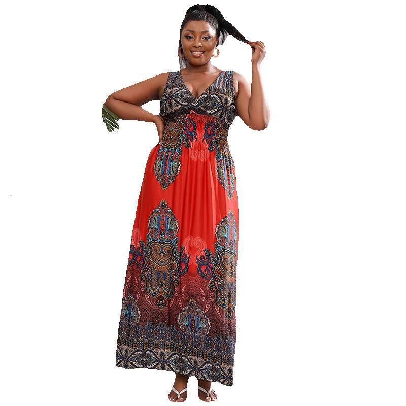 Business Affairs Hot Selling Bohemian Pellis Oversized Dress Ethnic Style Seaside Beach Vacation Dress Fishtail Dress Sexy Dress Temperament Short Den