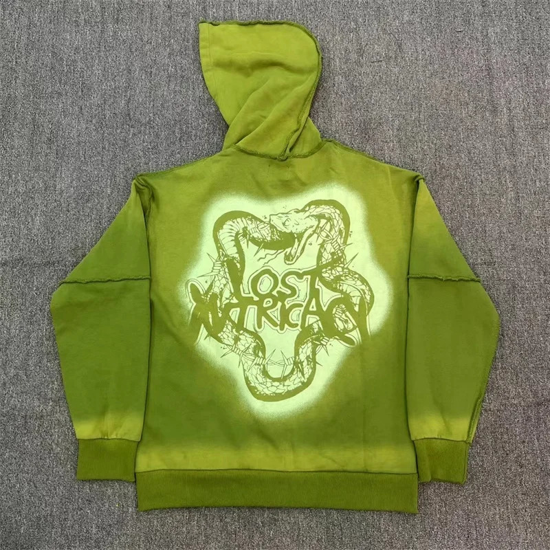 Lost Intricacy Zip Hoodie Vintage Washed And Distressed Patchwork Bead Zippered 240717