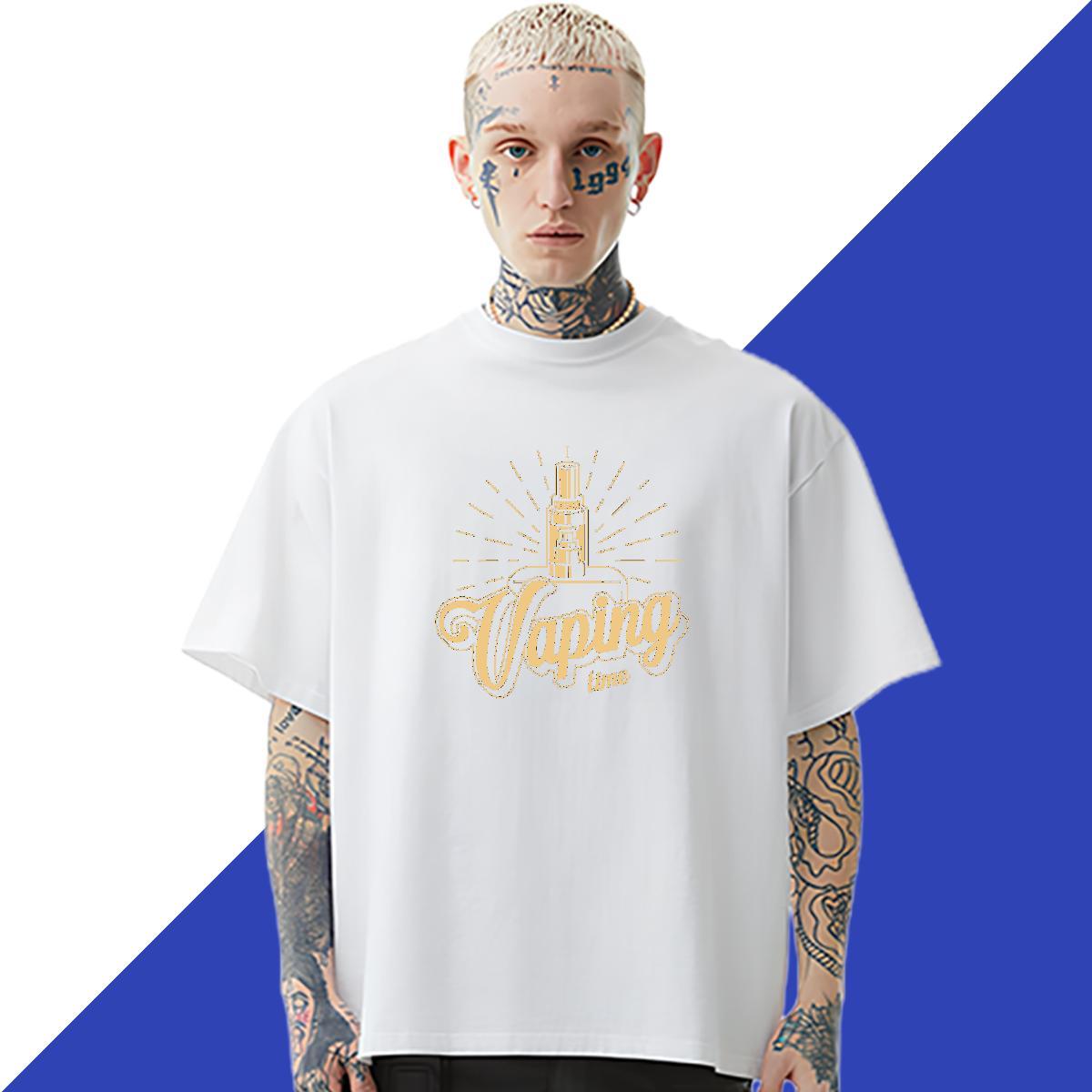 2024 Summer T-Shirts tool Tops 230g 100% Cotton Sport Cool Design Custom Printed O Neck Short Sleeves Men Tees
