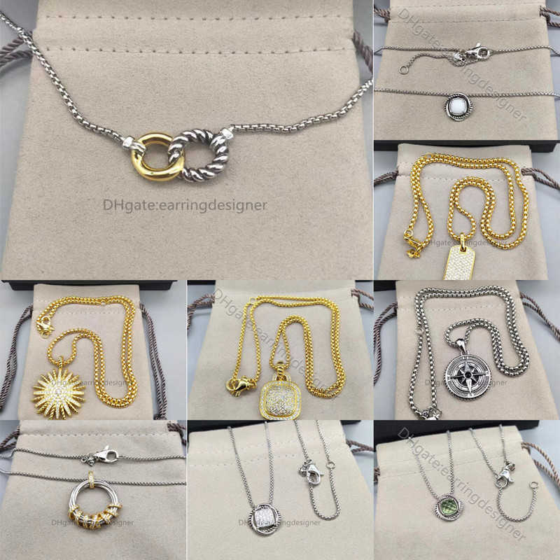2025 Necklace Designer for Women Luxury Necklaces Color Separation Rope Jewlery Iced Out Entwined Loops Design Personalized sunflower Round Zircon 50cm Length