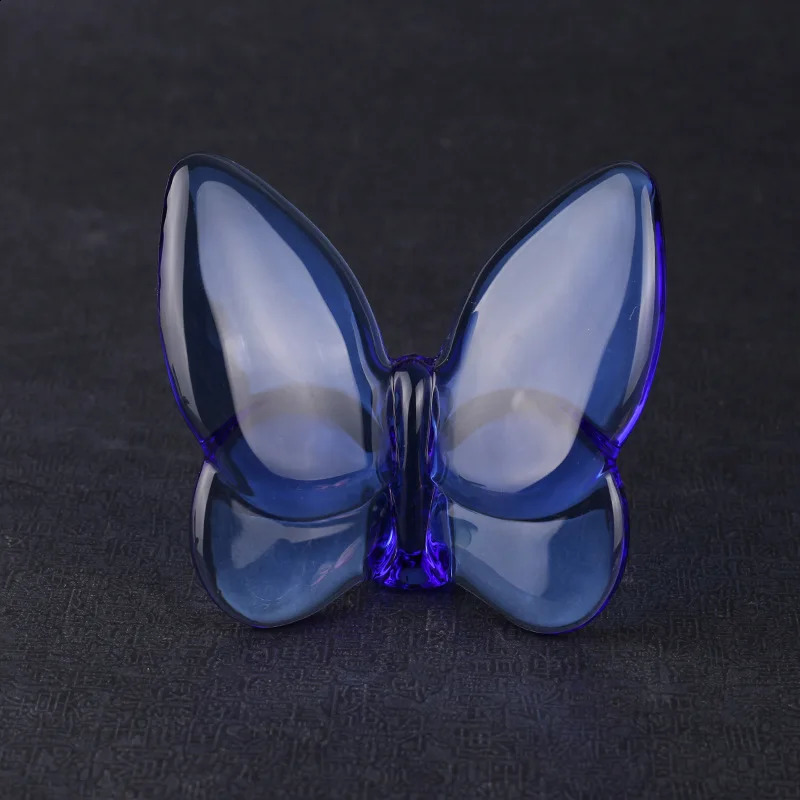 Glass Crystal Butterfly Wings Fluttering Lucky Butterfly Glints Vibrantly with Bright Color Ornaments Home Decor 240717