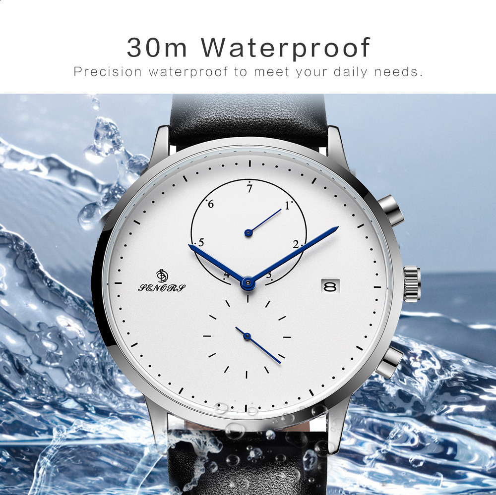 Live streaming premium quartz mens watches business watches genuine leather watches mens business watches mens business watches