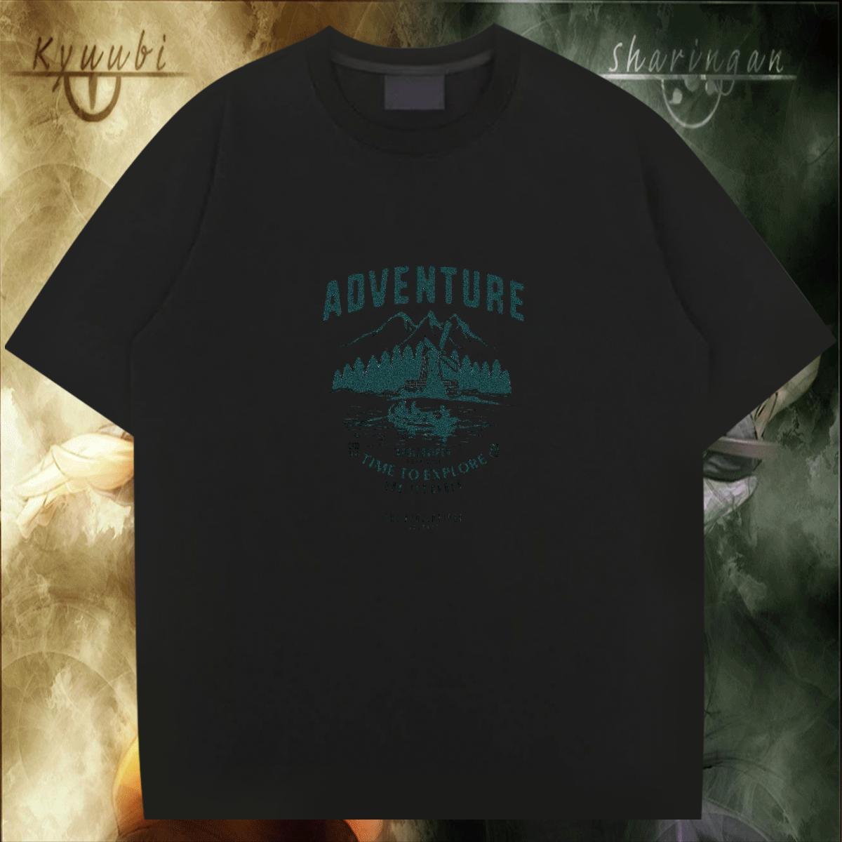 Fashion Designer Men T Shirts mountains Tees 230g Cotton Casual Daily Wear Soft Black White Breathable Short Sleeve Couples T Shirts