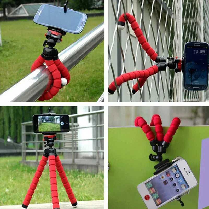 Portable octopus mini tripod stativv for phone camera flexible tripods mobile digicam holder clip smartphone monopod tripe standM240725