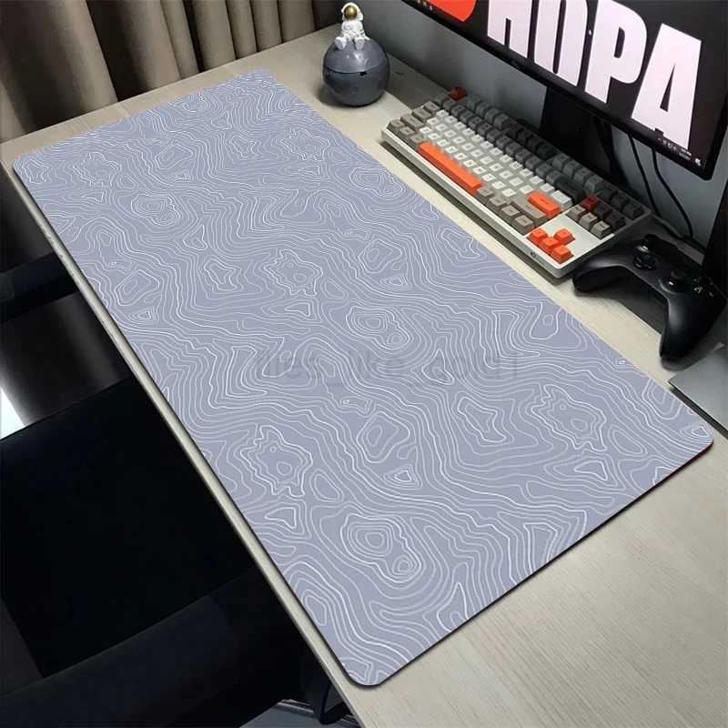 Topographic Map Art Mouse Pad Gamer Mousepad Pc Gaming Accesorios Desk Mat Computer Keyboard Deskmat Locking Edge Soft Mause PedM240727