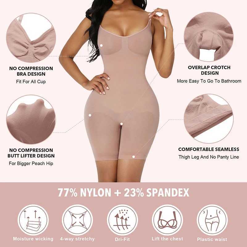 Women Bodysuit Shapewear Tummy Control Full Body Shaper Slimming Sheath Butt Lifter Push Up Thigh Slimmer Abdomen Shapers CorsetL240727