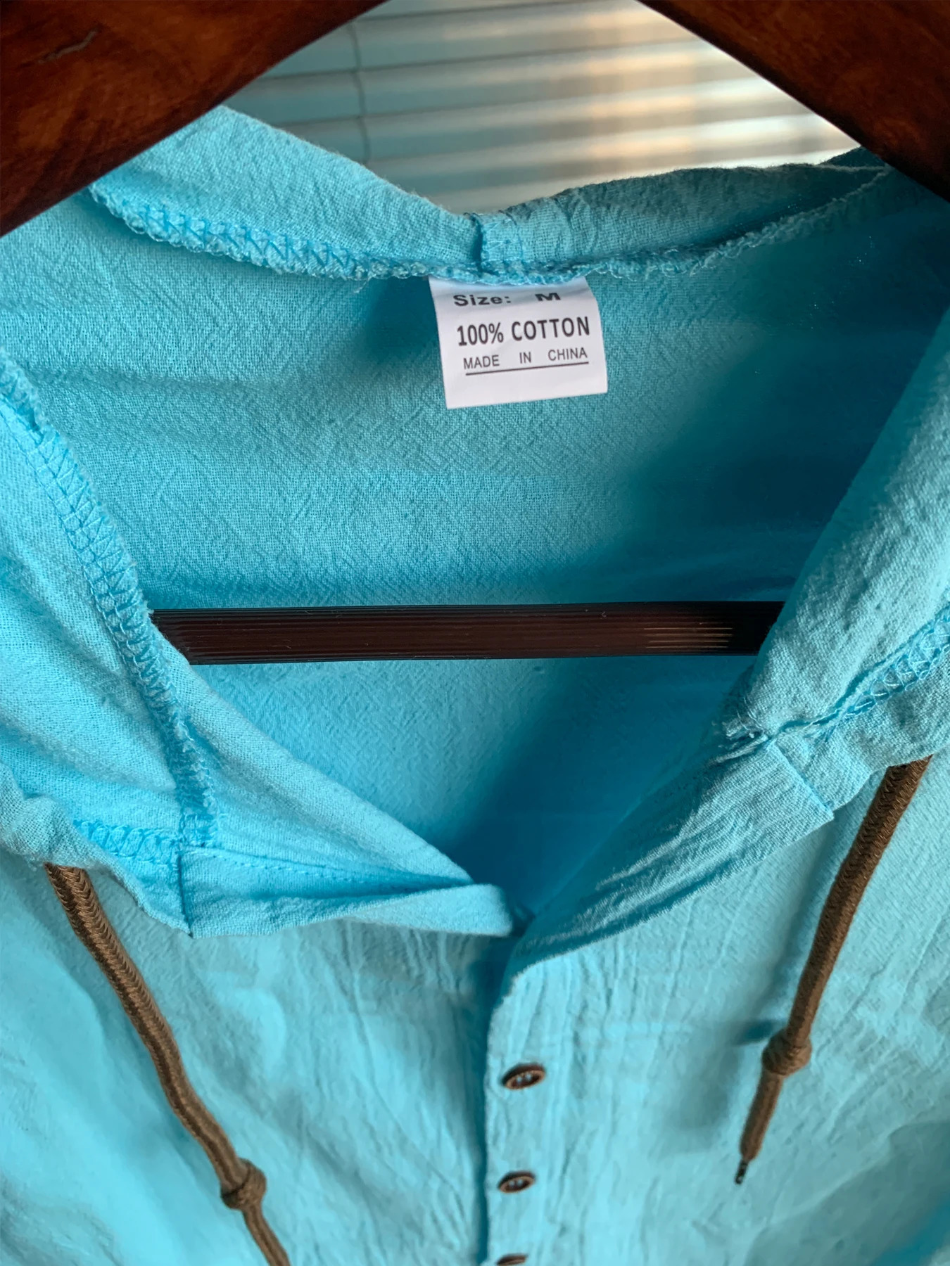 Mens lightweight linen beach shirt with hood short sleeved hippie casual button hooded Henry 240808