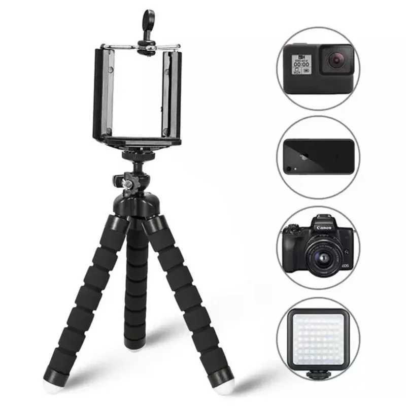 Portable octopus mini tripod stativv for phone camera flexible tripods mobile digicam holder clip smartphone monopod tripe standM240725