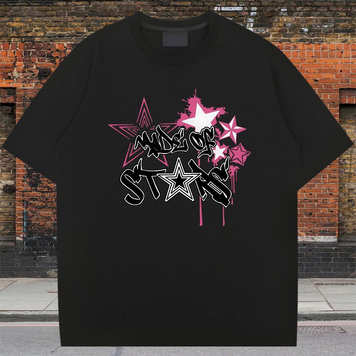 New Arrival Mens T Shirts letter Clothings 100% Cotton 230g Beach Popular Custom Printed Breathable Crew Neck Tshirts