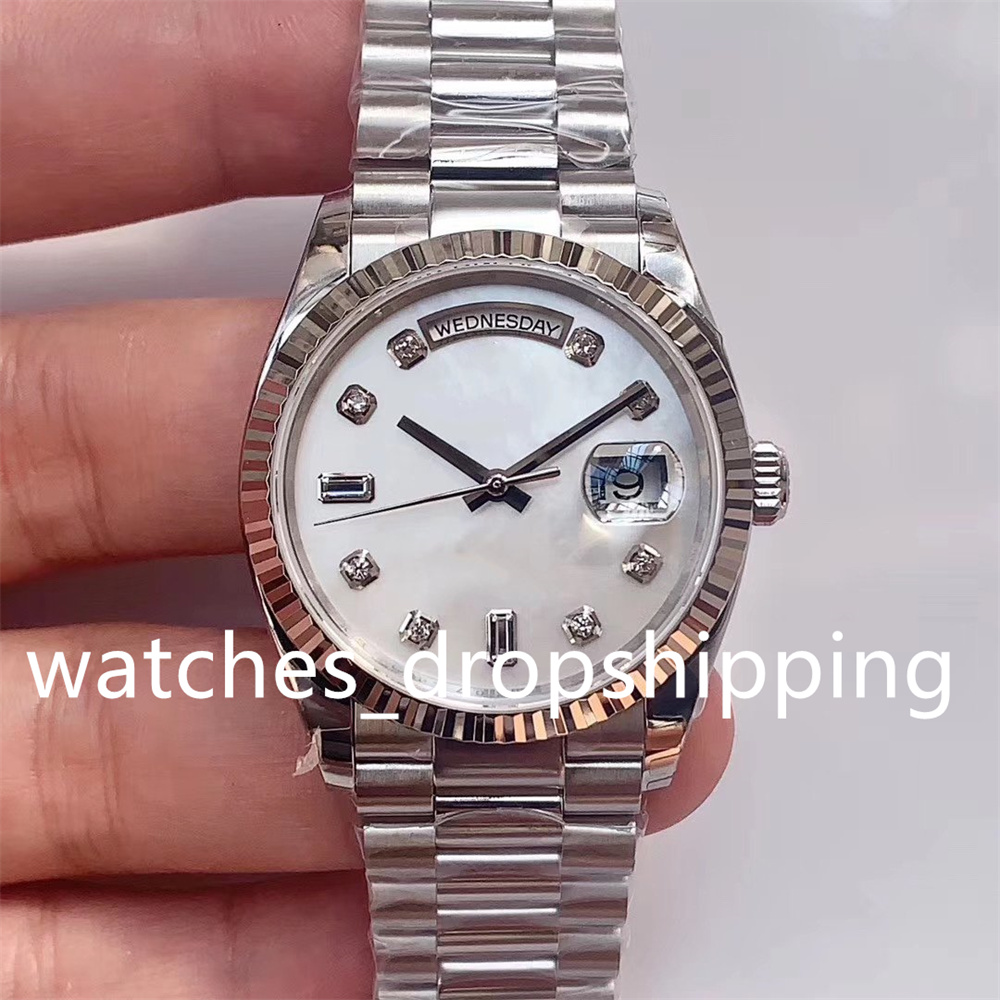 Super Edition 36mm Unisex Watch Mens Ladies Watches 2813 Automatic 128238 Platinum 904L Steel Bracelet Date Time Day BP Maker President Wristwatch