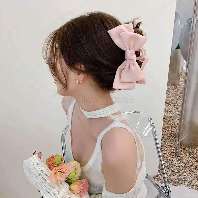 Super Large Bowknot Grip Clip Cute Hair Clip High-End Clip Hair AccessoryL240727