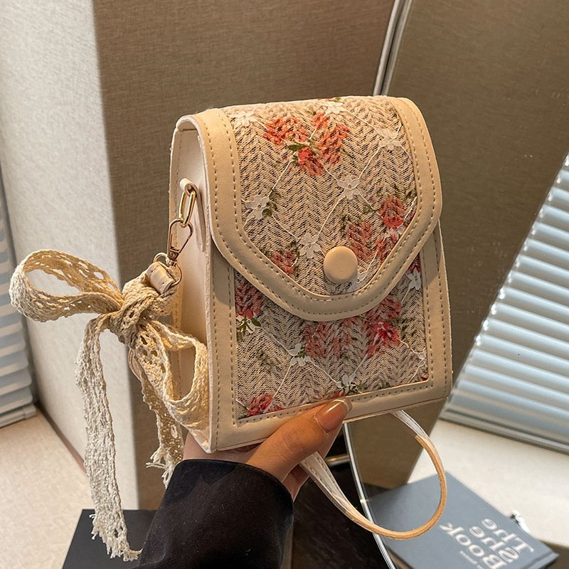 This year's popular straw 2024 summer new crossbody women, ins small fresh lace woven bags for women H727#13 ddmy 1b35