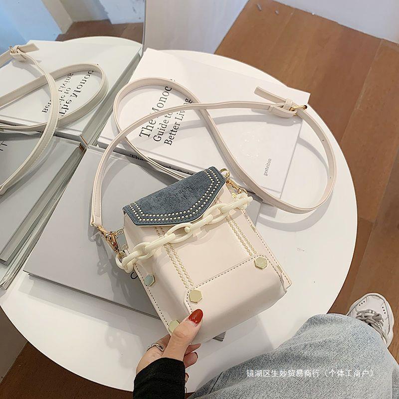 Internet celebrity frosted handbag small women's 2024 spring new trendy and fashionable mobile phone versatile single shoulder crossbody bag H727