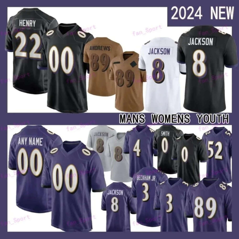 Lamar Jackson Derrick Henry Football Jersey Mark Andrews Justin Tucker Roquan Smith Kyle Hamilton Zay Flowers Dobbins Ray Lewis Marlon Humphrey