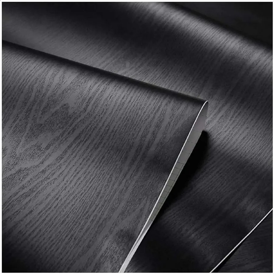 Black Wood Wallpaper 236 Inch Peel and Stick Self Adhesive For Wall Countertop Cabinet Home Decoration Roll 240727